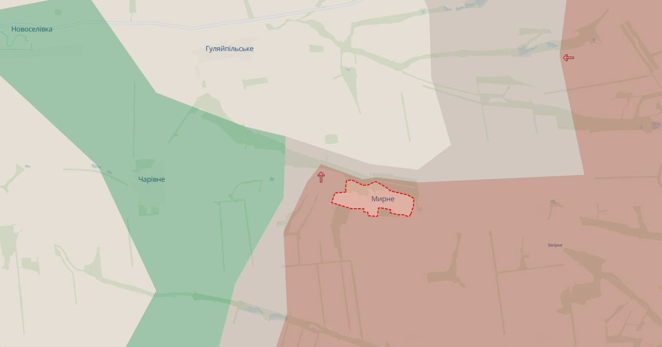 Російська армія окупувала Мирне. Карта: DeepState
