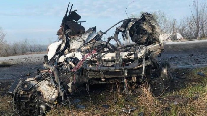 Наслідки удару російського «Шахеда», фото: Сергій Flash