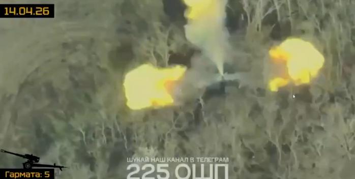 Уничтожение российской военной техники, скриншот видео