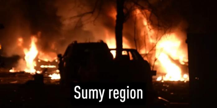 Наслідки російських ударів, скріншот відео