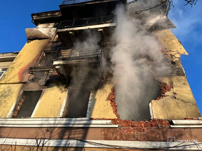 Наслідки нічної російської атаки на Сумщині, фото: Сумська ОВА