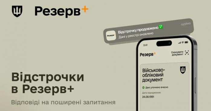 Важные детали автоматического продления отсрочки в Резерв+ раскрыло Минобороны. Фото: МОУ