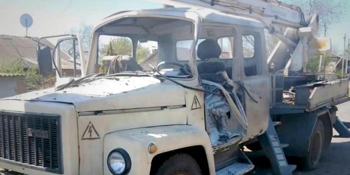 Російський дрон атакував автомобіль енергетиків на Дніпропетровщині, фото: ДТЕК