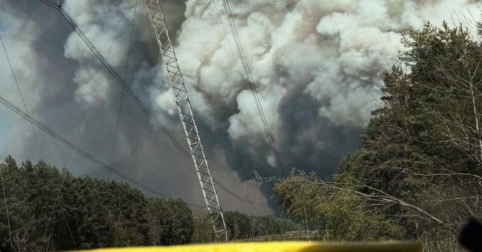 Пожежа в Чорнобильській зоні. Фото: ДСНС