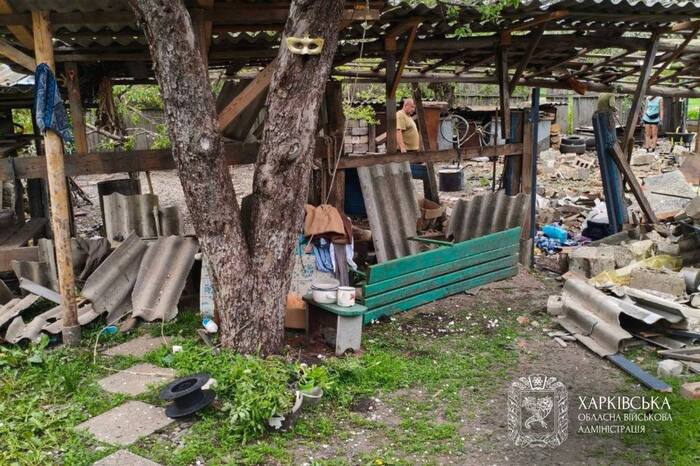 Наслідки російських обстрілів, фото: Харківська ОВА