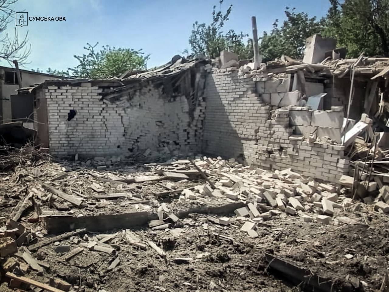 Армія РФ обстріляла Суми. Фото: ОВА