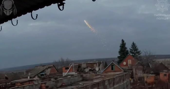 Полицейский сбил российский БпЛА с термитной смесью над Константиновкой. Фото: