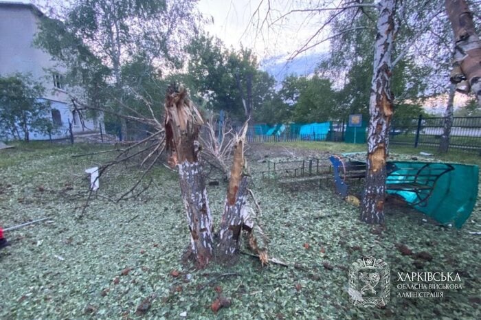 Наслідки російського удару по Чугуєву, фото: Харківська ОВА