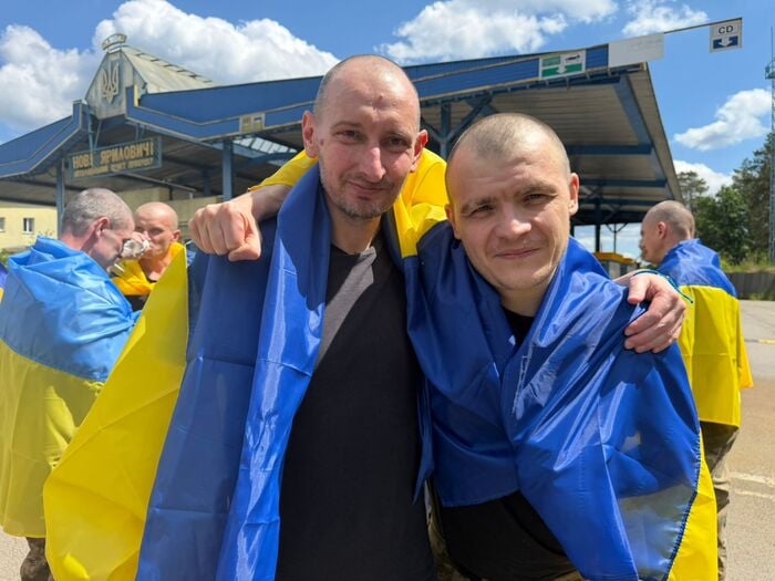 Під час обміну полоненими між Україною та РФ, фото: КШППВ