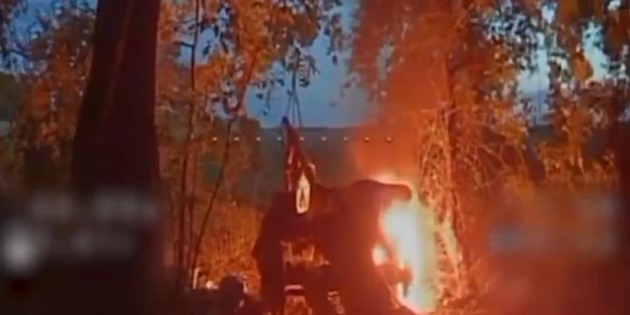 Знищення російської військової техніки, скріншот відео