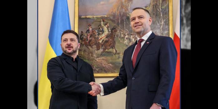 Володимир Зеленський та Кароль Навроцький, фото: «Польське радіо»