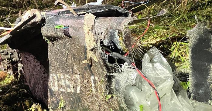 Дрон із бойовою частиною знайшли в Естонії. Фото: