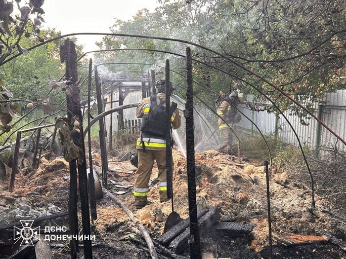 Наслідки російського удару по Донеччині, фото: ДСНС