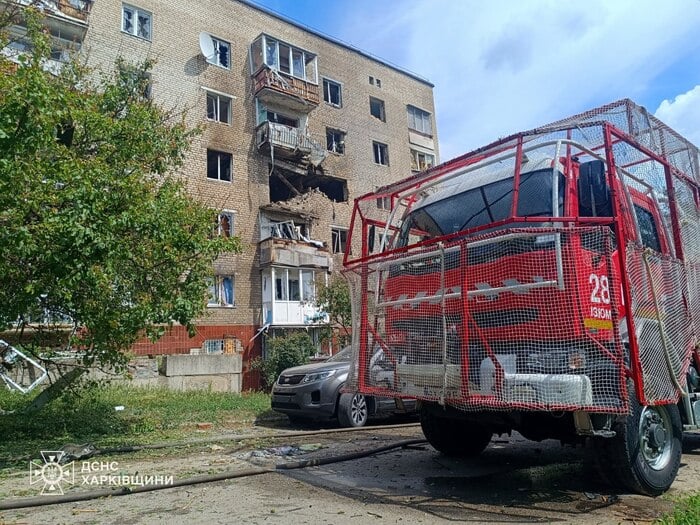 Наслідки російського обстрілу Харківщини, фото: ДСНС