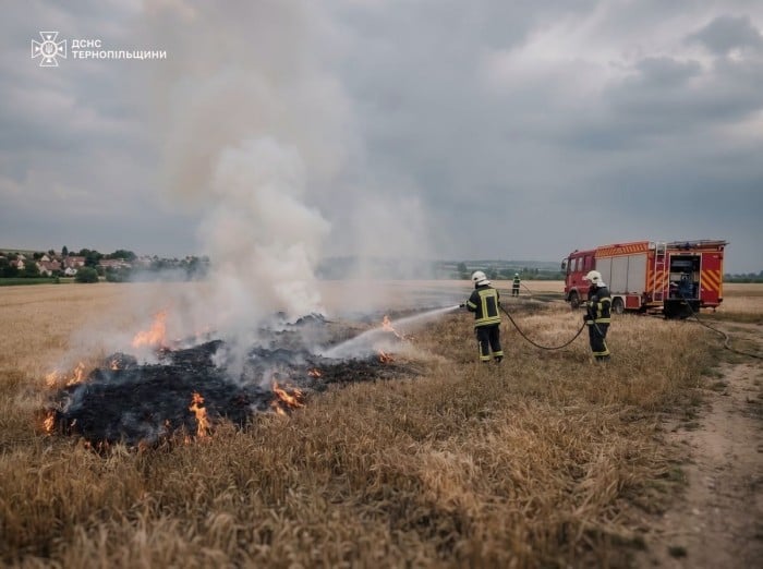 Наслідки удару блискавки на Тернопільщині, фото: ДСНС