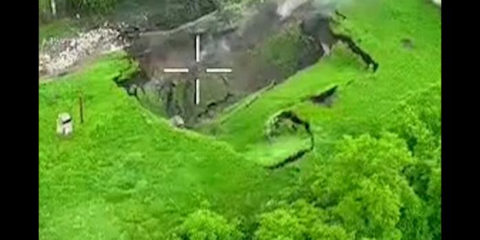 Уничтожение российского бункера, скриншот видео