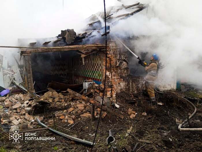 Наслідки російського удару по Полтавщині, фото: ДСНС