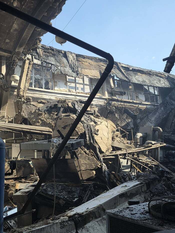 Наслідки російського удару по Києву в ніч на 19 липня, фото: Viktoriia Haidai / Facebook