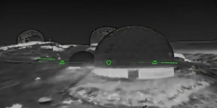Уничтожение враждебных целей украинскими беспилотниками, скриншот видео