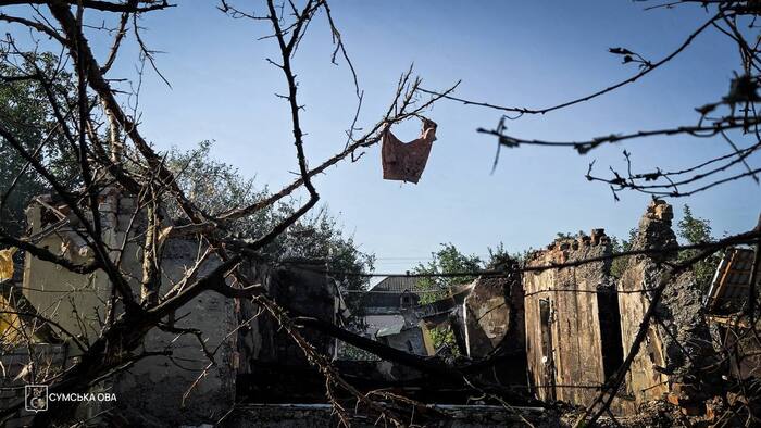 Наслідки російських обстрілів Сумщини, фото: Сумська ОВА