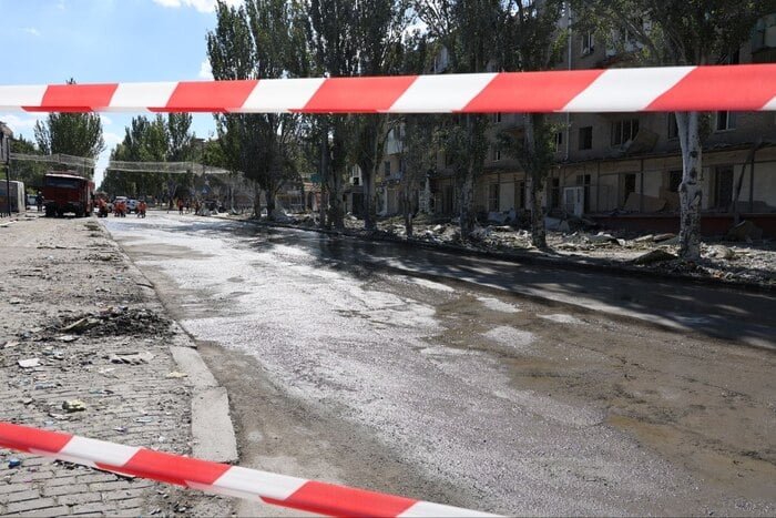 Наслідки російських ударів по Краматорську, фото: Донецька ОВА