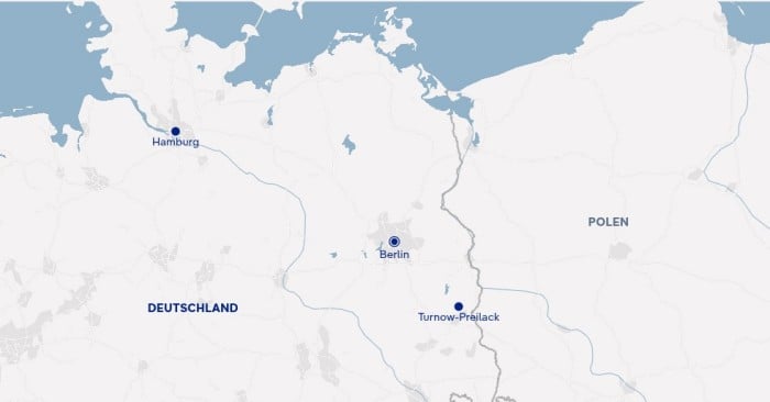 Невідомі атакували підстанцію в Турнов-Прайлаку, карта: DW / OpenMapTiles / OpenStreetMap