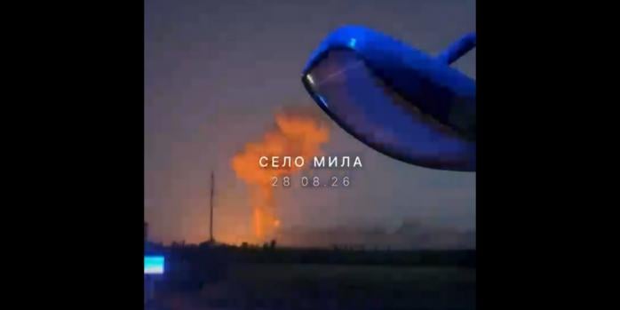 Первые минуты после удара по селу Мила, скриншот видео