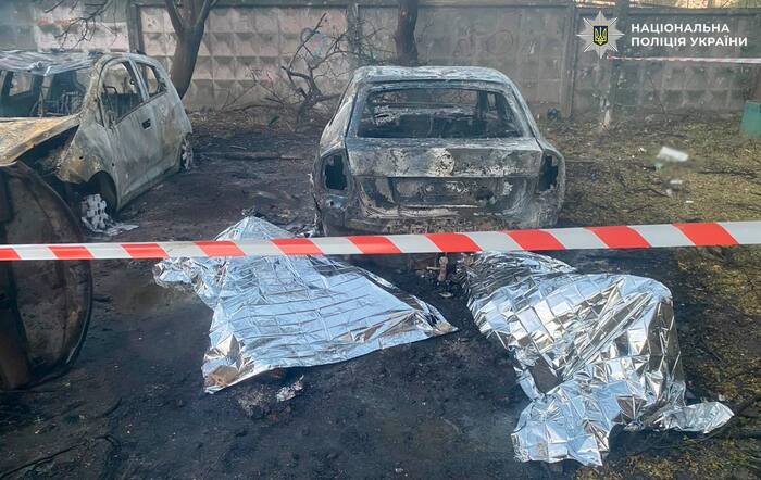 Наслідки російської атаки на Київ 8 вересня, фото: Нацполіція
