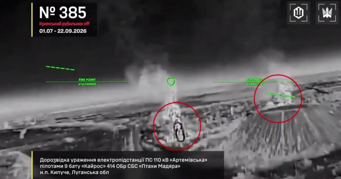 СБС знищили майже 40 енерговузлів в Росії та на ТОТ України. Фото: