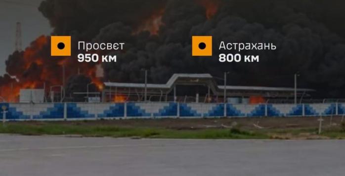 Силы обороны атаковали ЛПДС «Самара» и ГПЗ «Астраханский», инфографика: Генштаб ВСУ