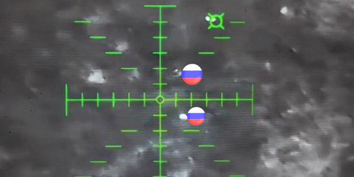 Уничтожение российских захватчиков, скриншот видео