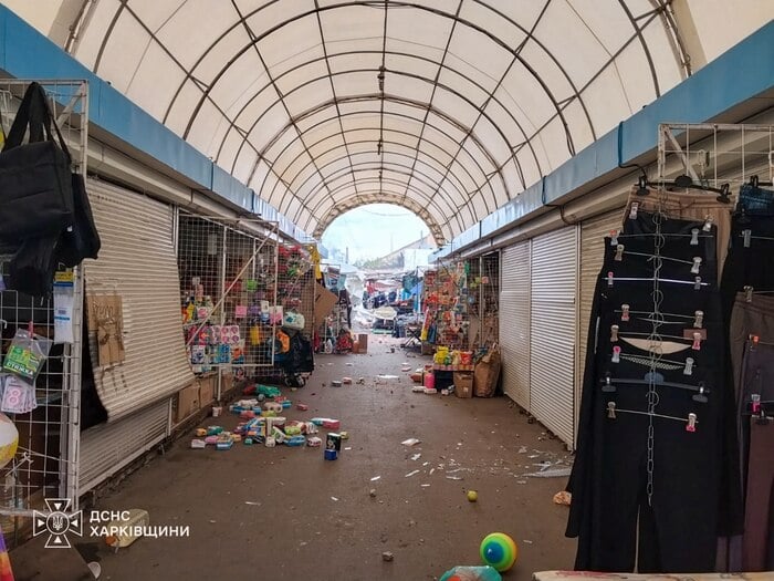 Наслідки російського удару по Харківщині, фото: ДСНС