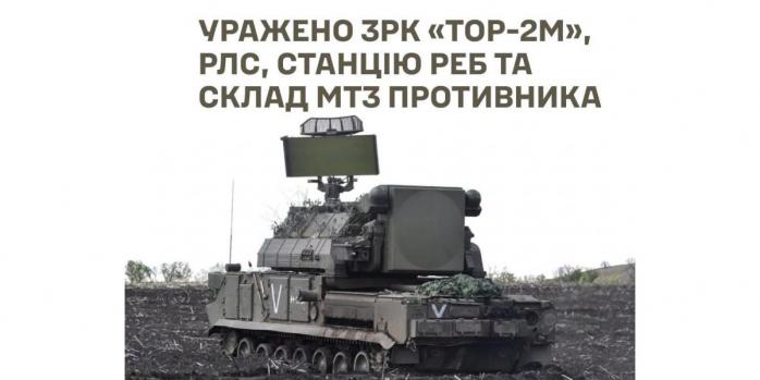 Сили оборони уразили низку важливих цілей з російської ППО, інфографіка: Генштаб ЗСУ