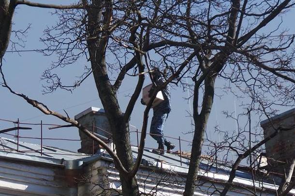 В Киеве «Беркут» бросает гранаты с крыш домов в колонну активистов (ФОТО, ВИДЕО)