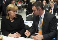 Меркель на встрече с мэрами призвала Кличко развивать Киев при содействии немцев