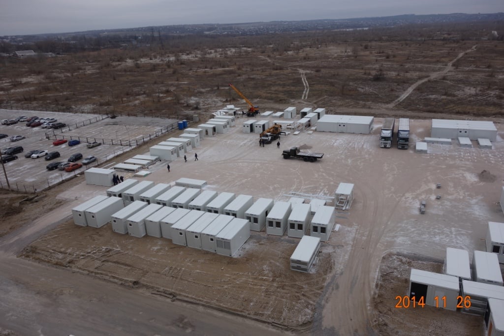 Модульные дома в Запорожье предназначаются для временного проживания переселенцев. Фото ГСЧС