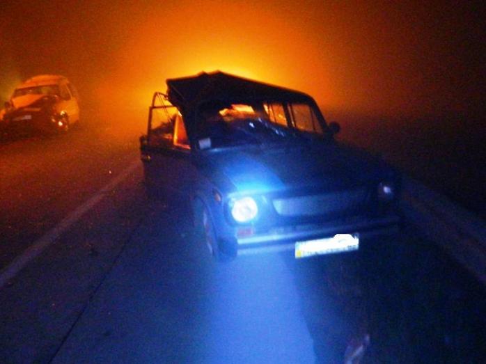 Через горіння торфовищ у Житомирській області зіткнулися відразу 6 автомобілів (ФОТО)