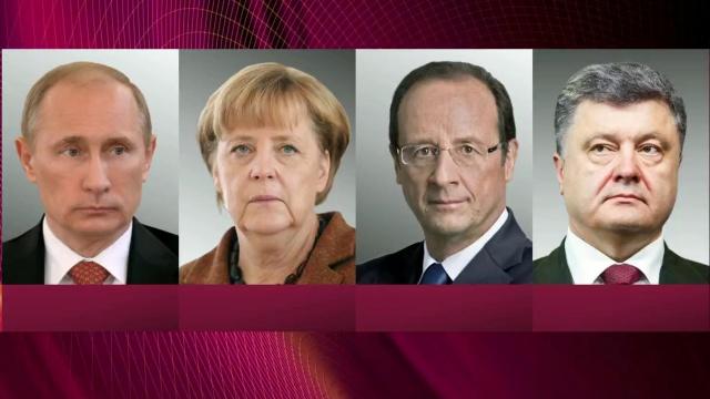 Порошенко, Путин, Олланд и Меркель обсудили отвод оружия и выборы на Донбассе