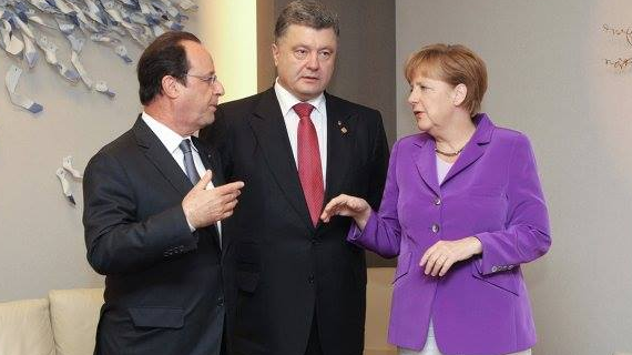 Порошенко, Олланд и Меркель согласовали позицию перед встречей в «нормандском формате»