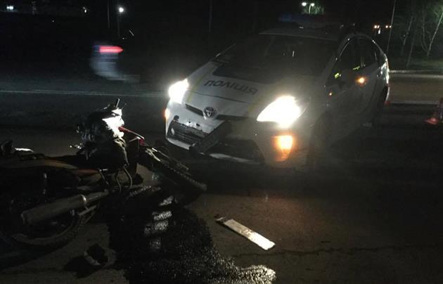 У Мукачевому поліція збила пенсіонера-мотоцикліста (ФОТО)