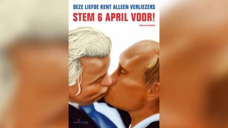 В Нидерландах запретили плакаты с целующимся Путиным