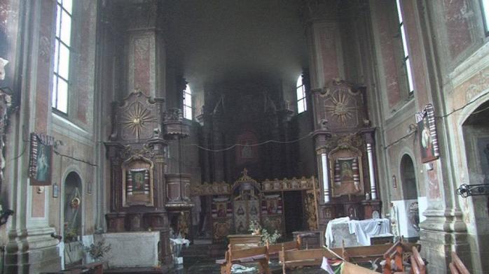 З’явилося відео наслідків пожежі у старовинній церкві на Львівщині