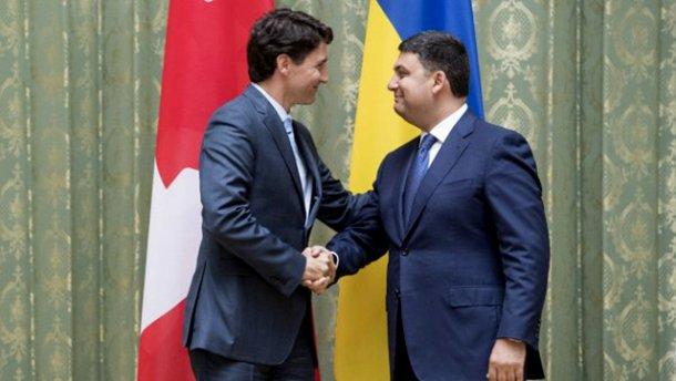 Гройсман: ЗВТ між Україною та Канадою відкриває ринок на 500 млрд доларів