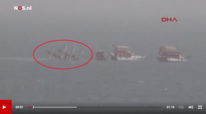 З’явилося відео з місця аварії туристичного човна біля узбережжя Анталії