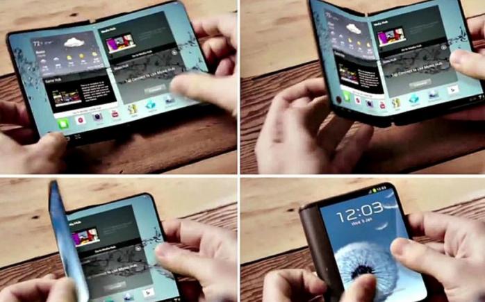 Появились изображения первого гибкого смартфона Samsung (ФОТО)