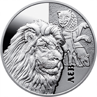 Серебряная монета "Лев" / Фото пресс-службы НБУ