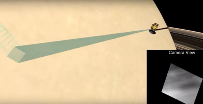 Опубликовано видео полета зонда Cassini между Сатурном и его кольцами