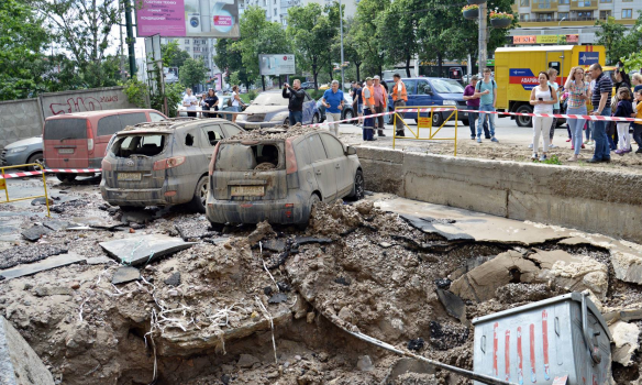 Масштабный прорыв трубы в Киеве произошел из-за плановых испытаний системы