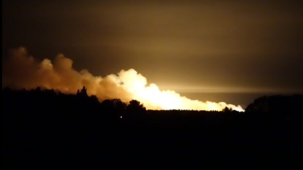 Взрывы на складе боеприпасов в Калиновке: опубликовано новое видео, снятое с воздуха