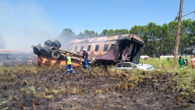 Авария на железной дороге в ЮАР. Фото: News.com.au